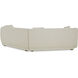 Fraser White Modular Sectional with Wedge Slipper, 3 Piece